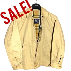 Burberry Jacket ZIP Up Nova Check Print Medium Tan